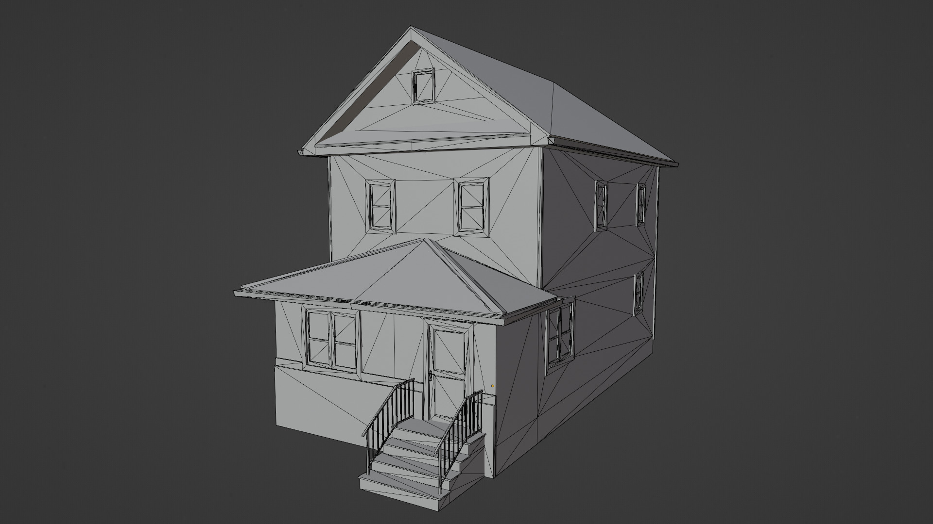 Low Poly House 29 Low-poly 3D model_8