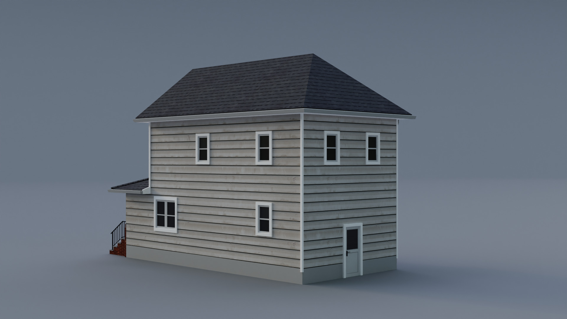 Low Poly House 29 Low-poly 3D model_6