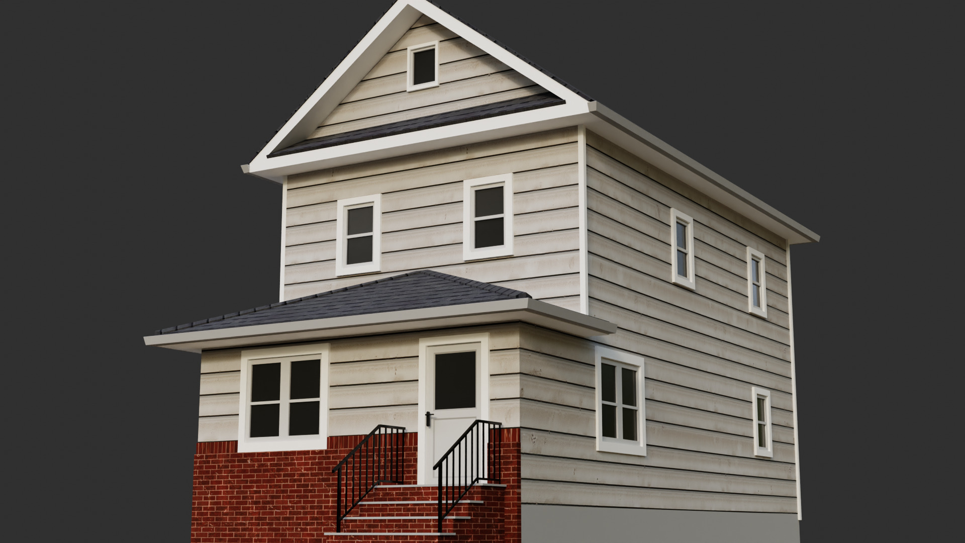 Low Poly House 29 Low-poly 3D model_7