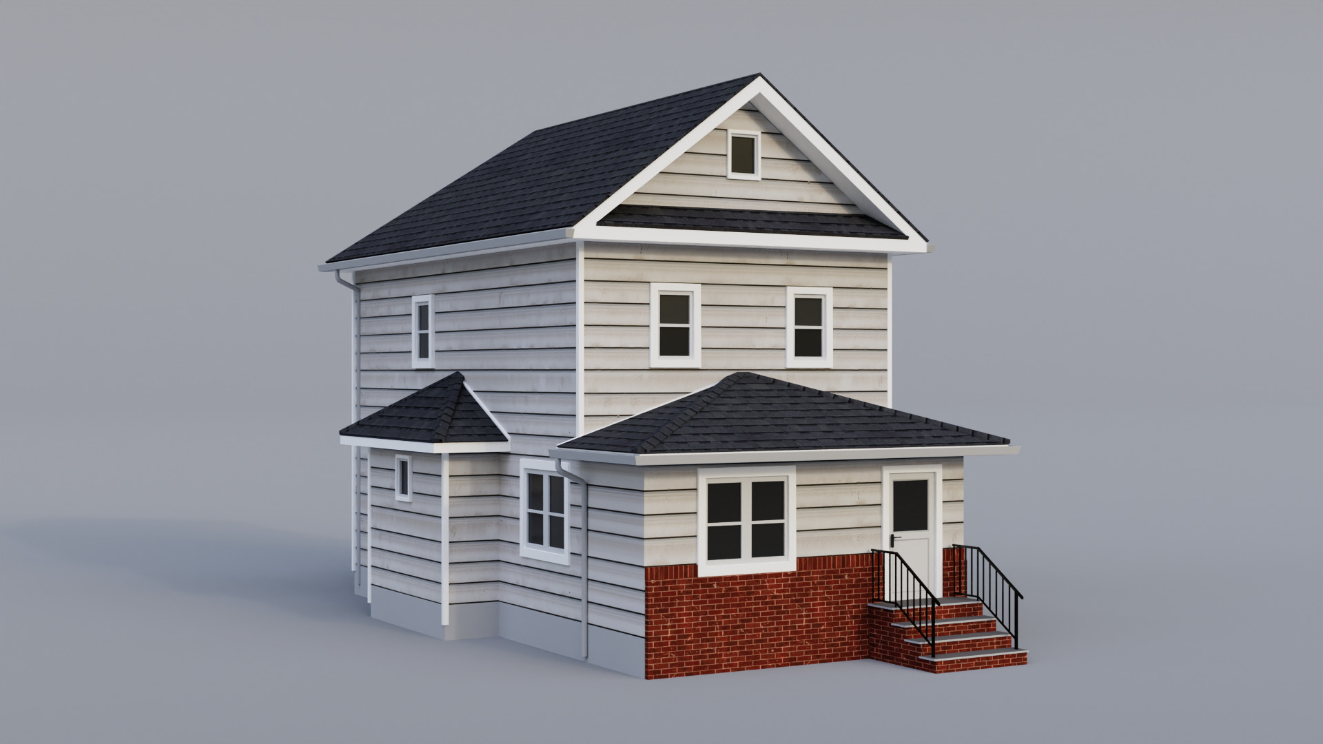 Low Poly House 29 Low-poly 3D model_2