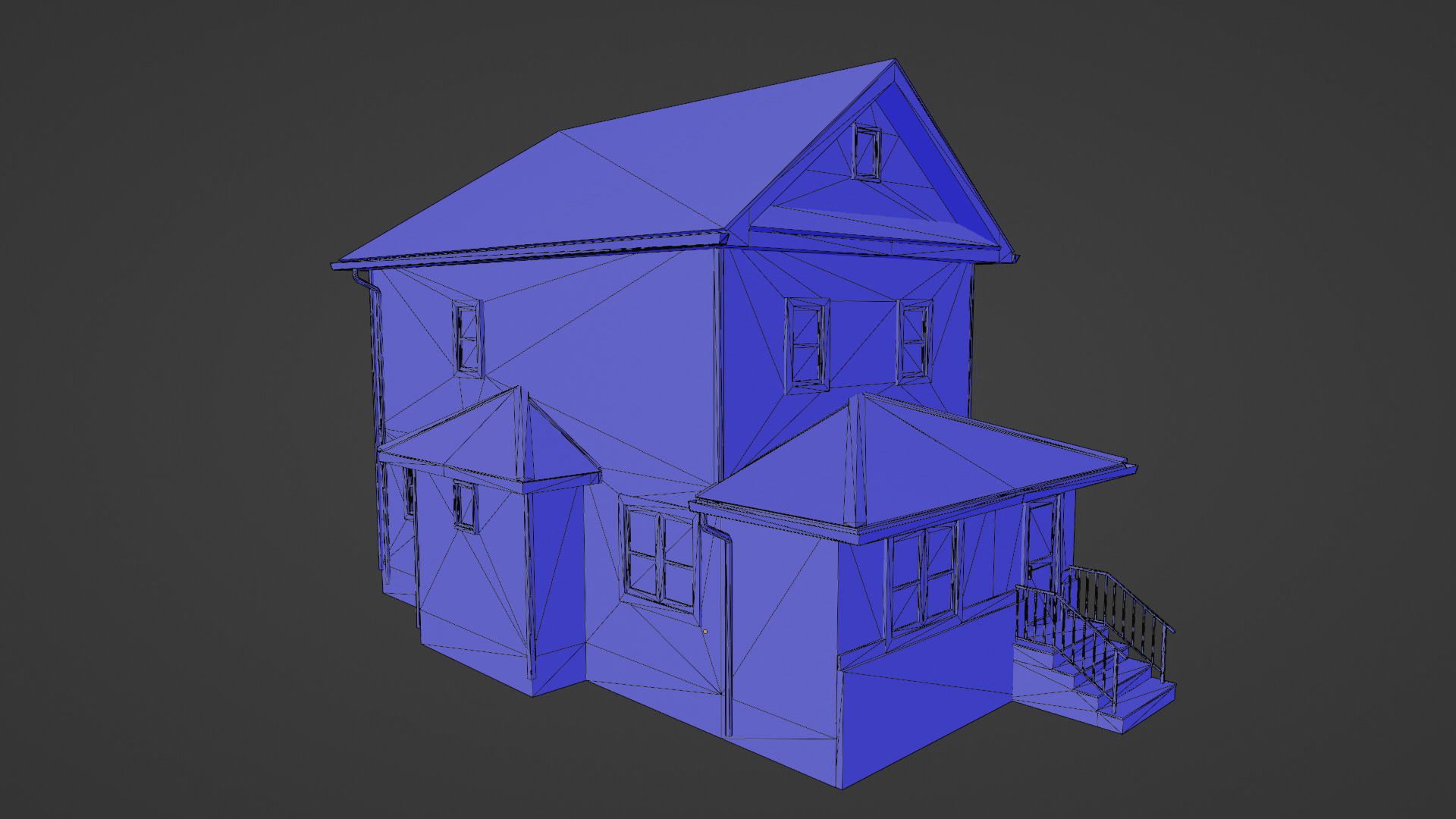 Low Poly House 29 Low-poly 3D model_9