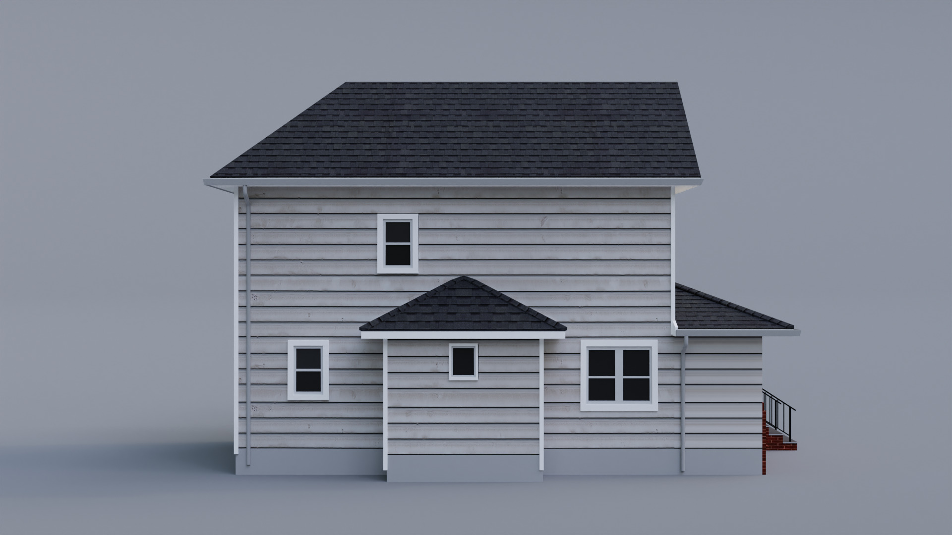 Low Poly House 29 Low-poly 3D model_4