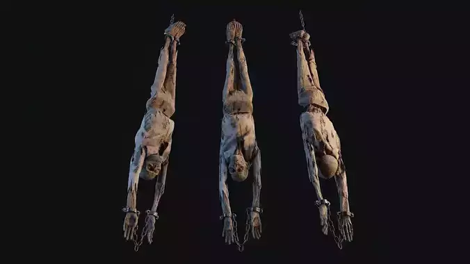 Prisoner corpse 9 Low-poly 3D model