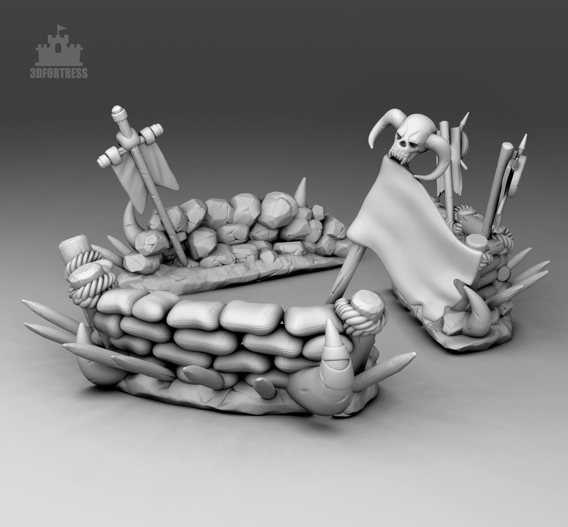 Barricades 3D print model_1