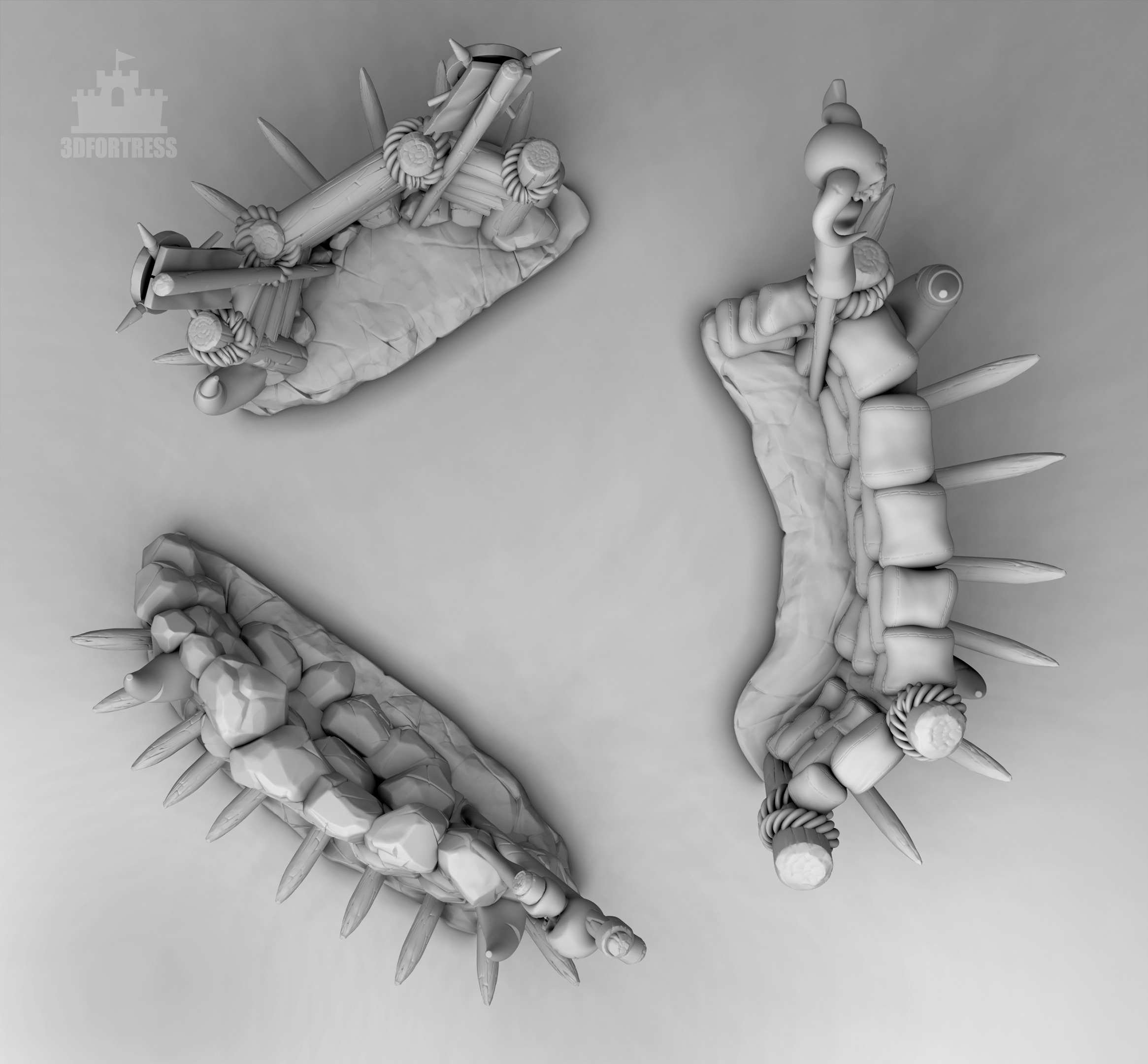 Barricades 3D print model_3