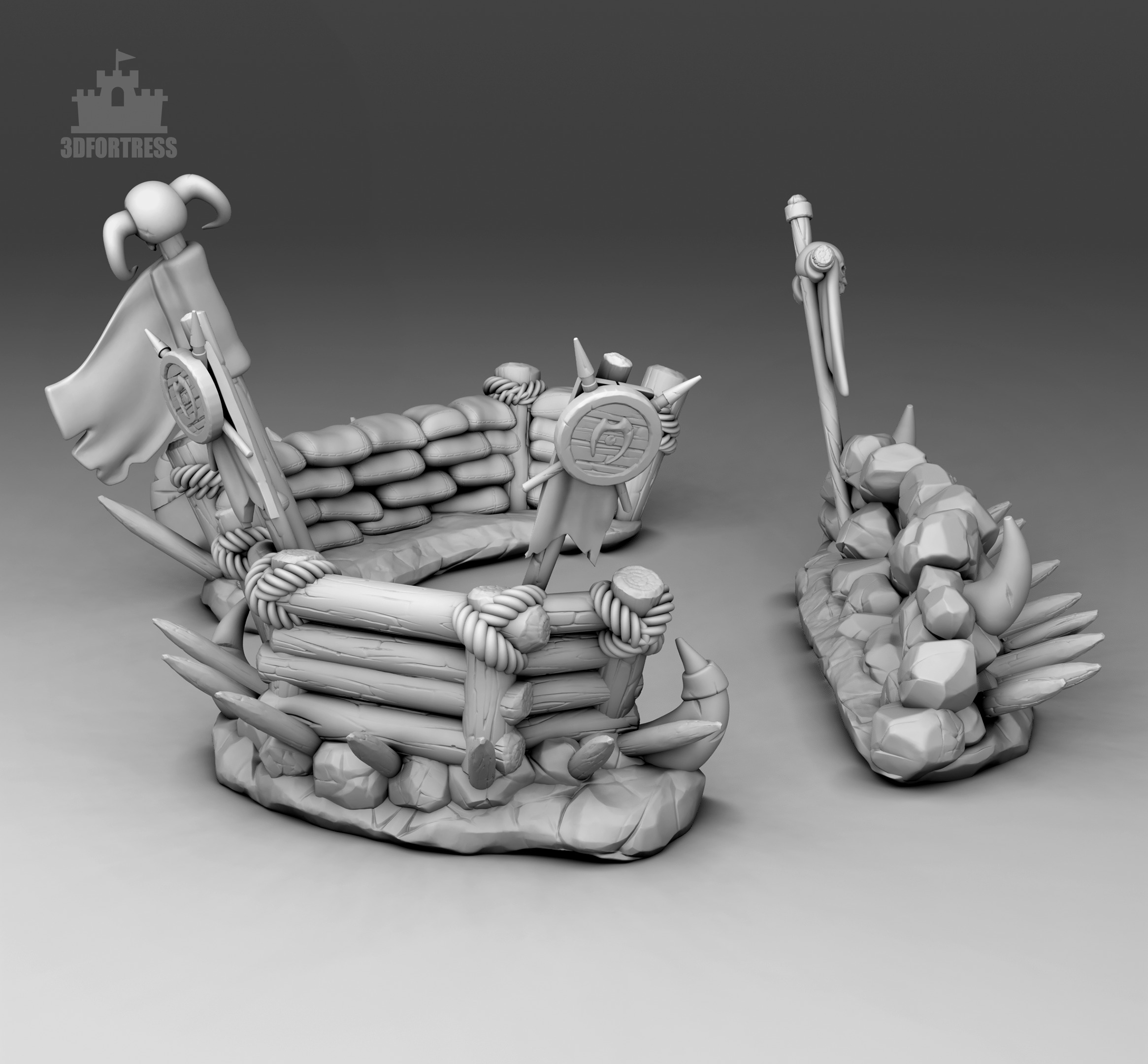 Barricades 3D print model_2