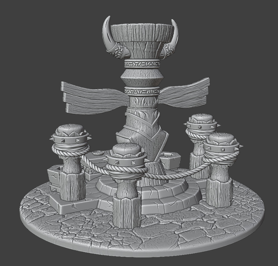 A totem for the worship of ancient gods 3D print model_4