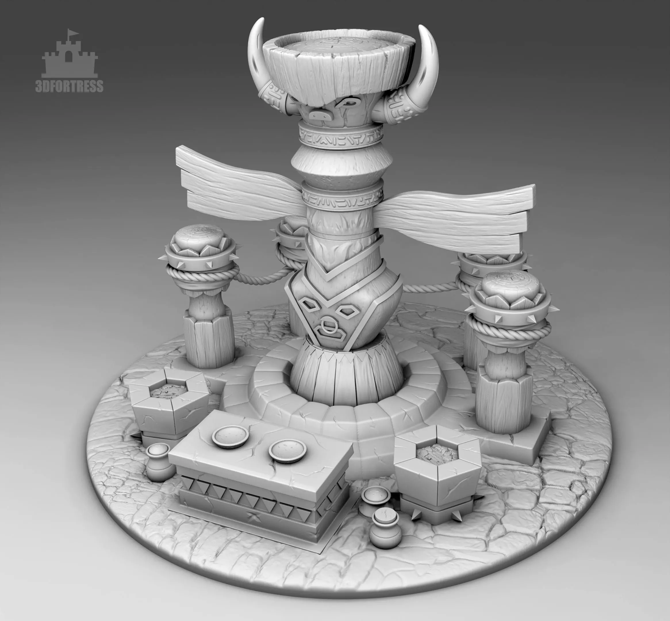 A totem for the worship of ancient gods 3D print model_0