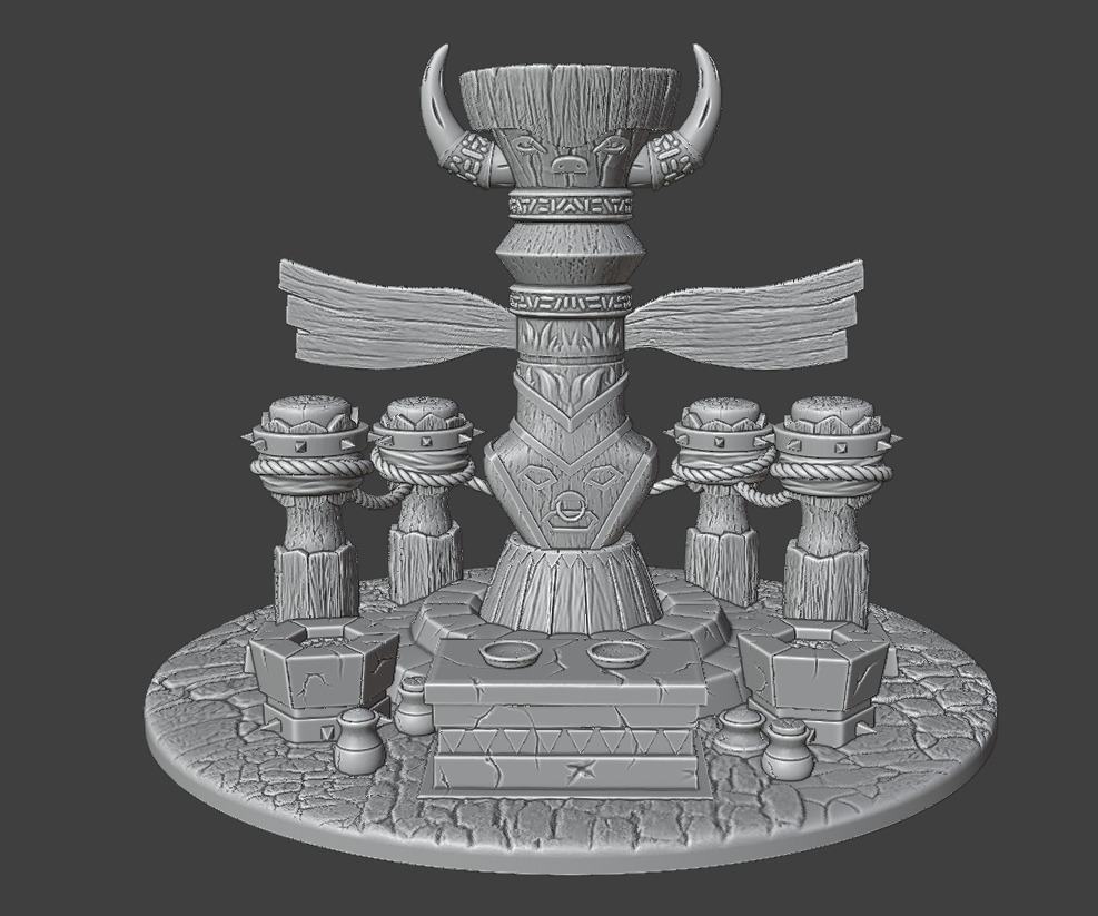 A totem for the worship of ancient gods 3D print model_9