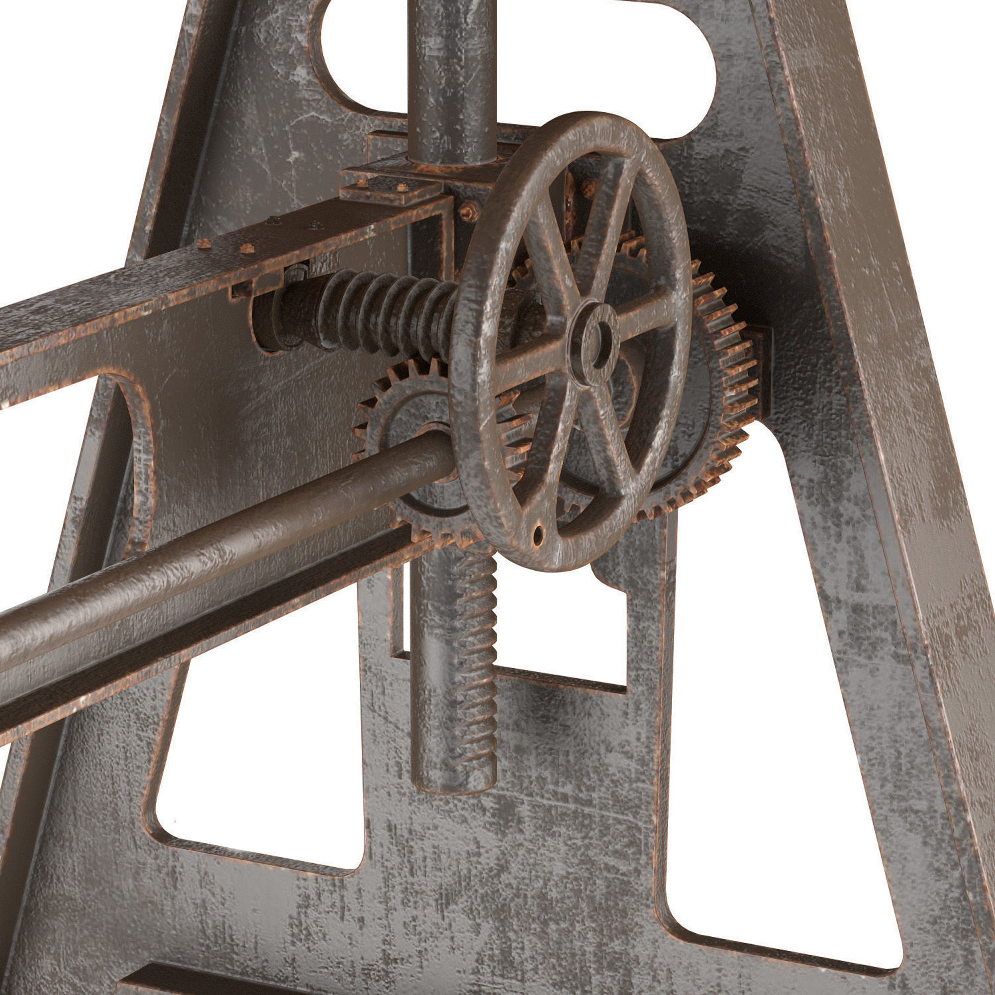 GARIBALDI Dining Table Industrial 3D model_1