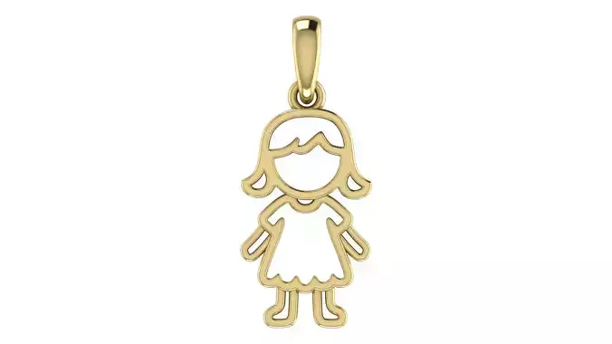 Girl Pendant 01