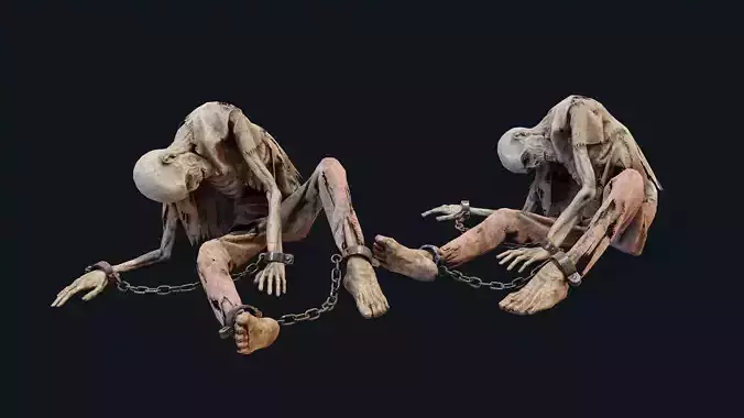 Prisoner corpse 10 Low-poly 3D model