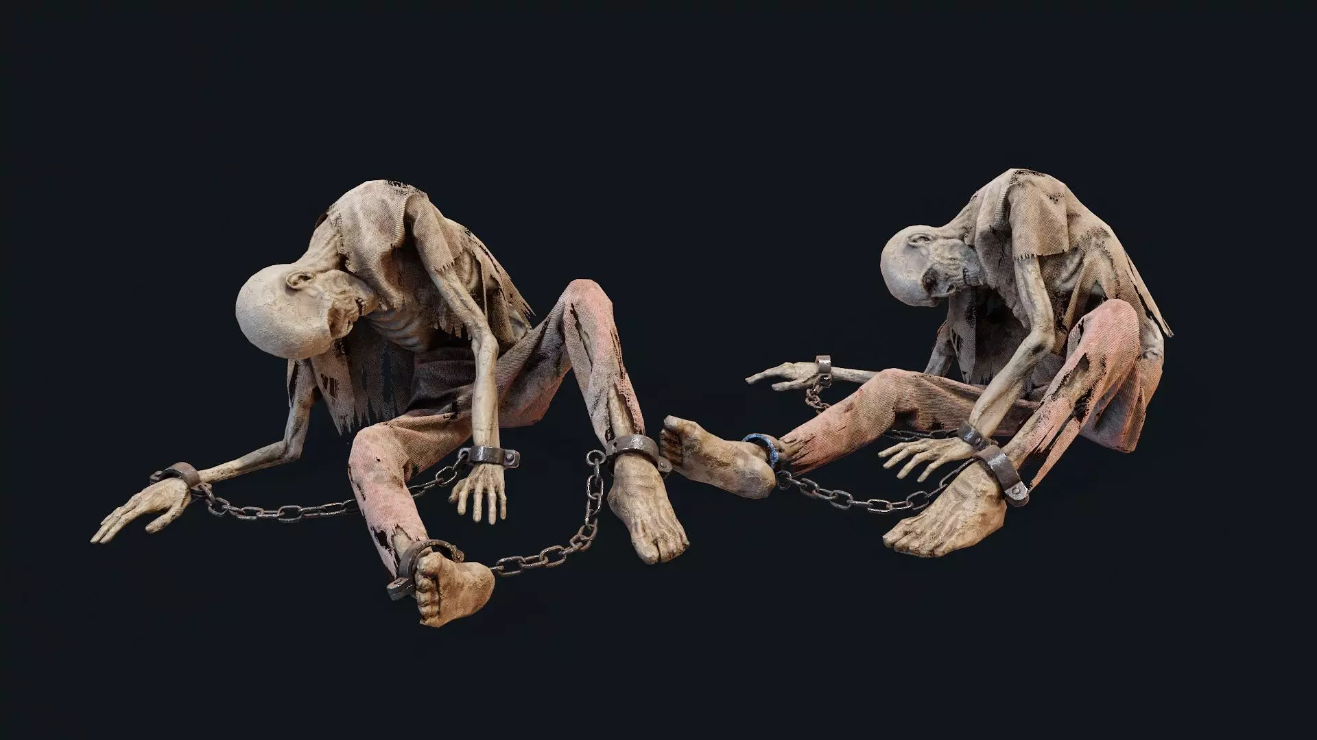 Prisoner corpse 10 Low-poly 3D model_0