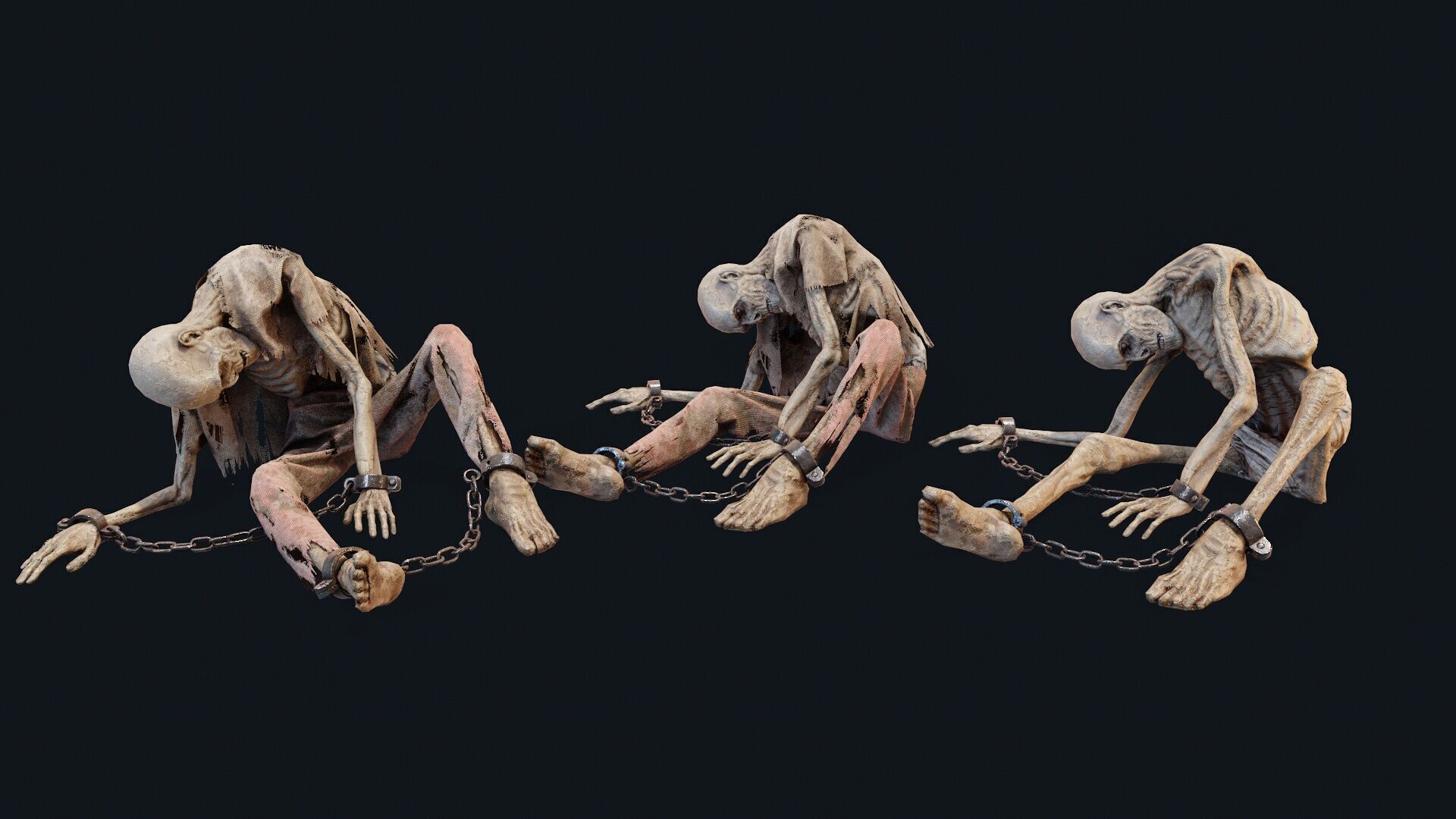 Prisoner corpse 10 Low-poly 3D model_5