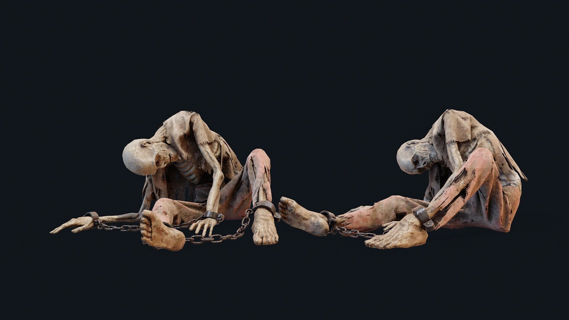 Prisoner corpse 10 Low-poly 3D model_2