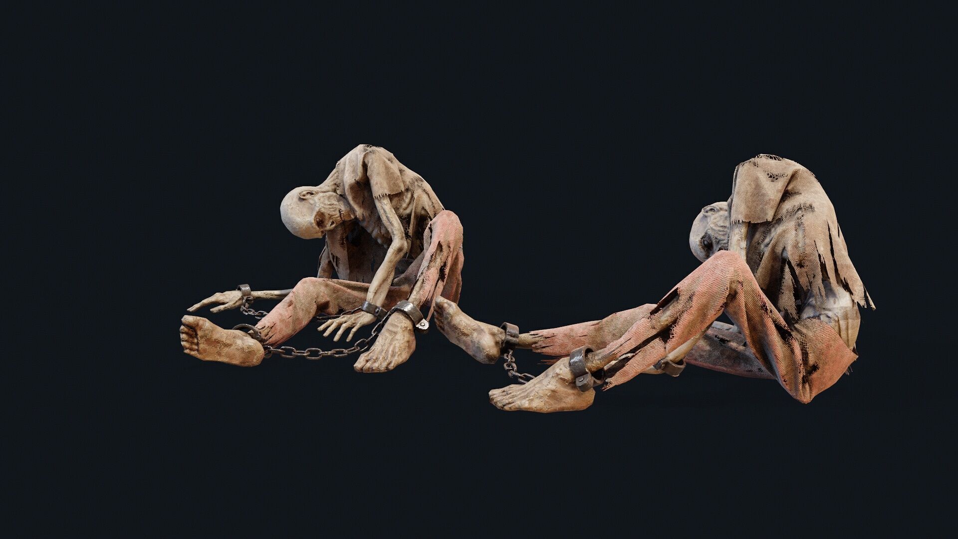 Prisoner corpse 10 Low-poly 3D model_3