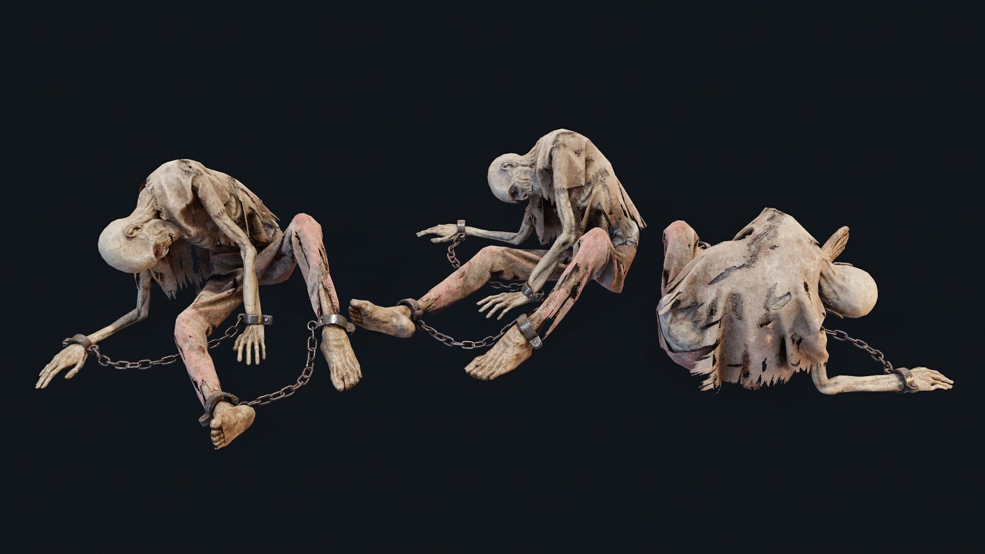 Prisoner corpse 10 Low-poly 3D model_4