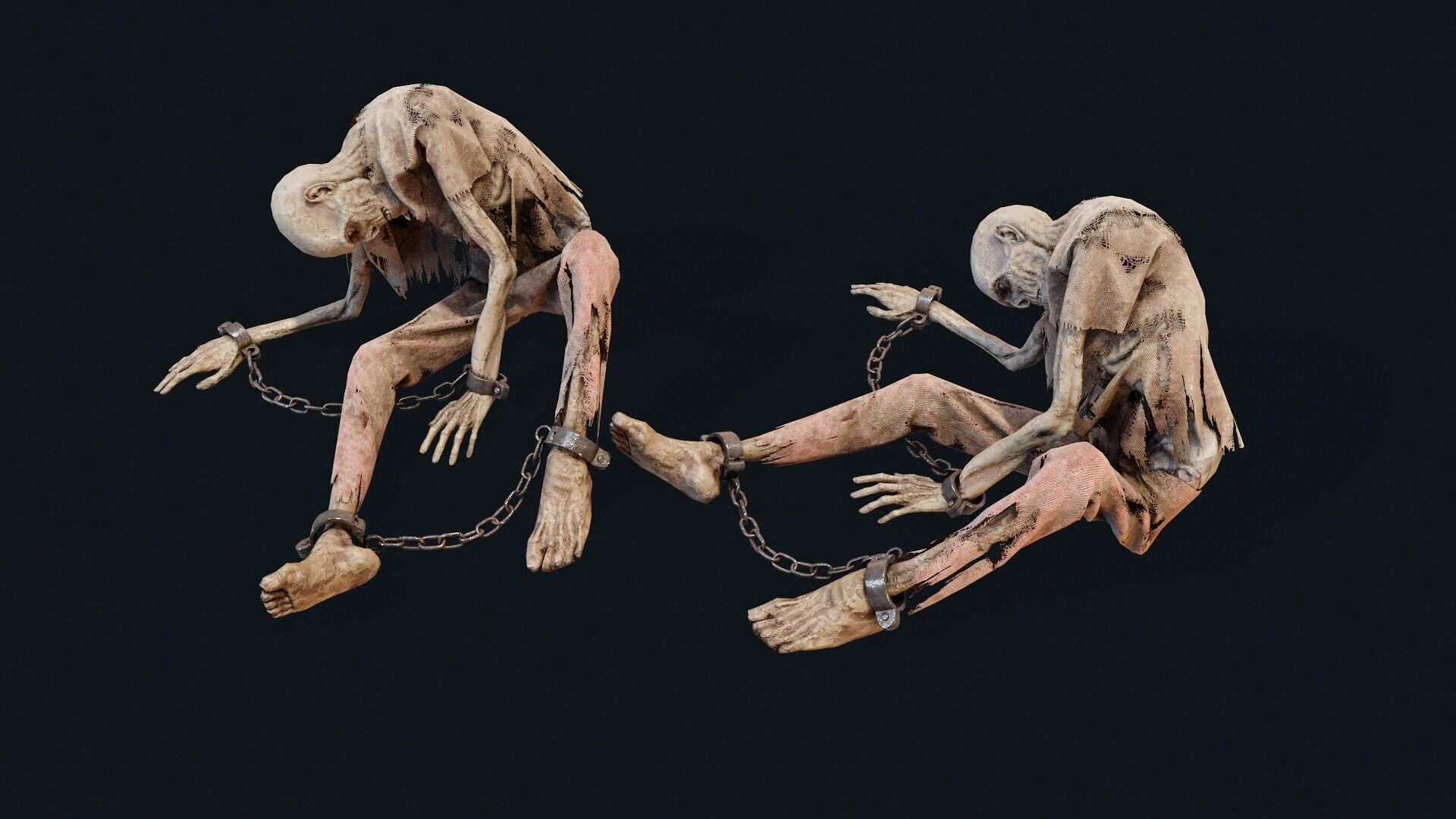 Prisoner corpse 10 Low-poly 3D model_1