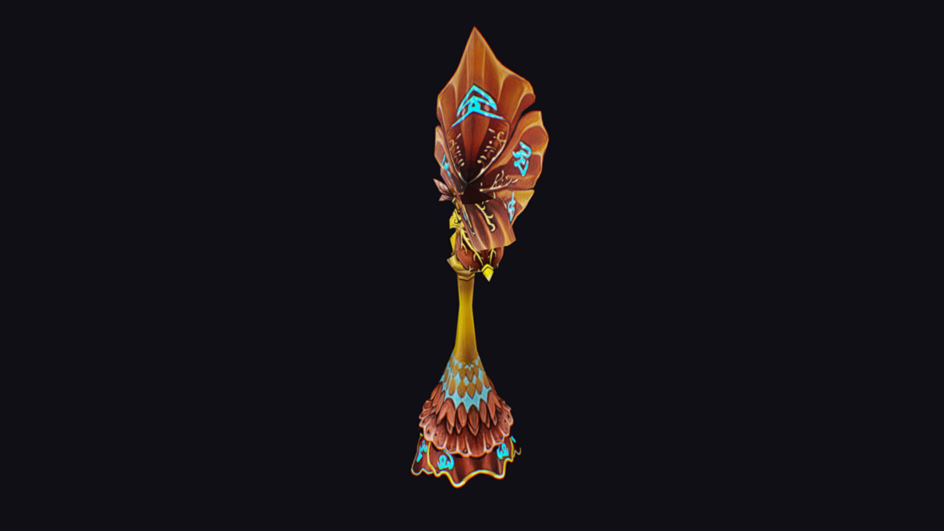Magic Wand Rod Stick Fairy Staff Scepter Inventory Item Ritual Low-poly 3D model_9