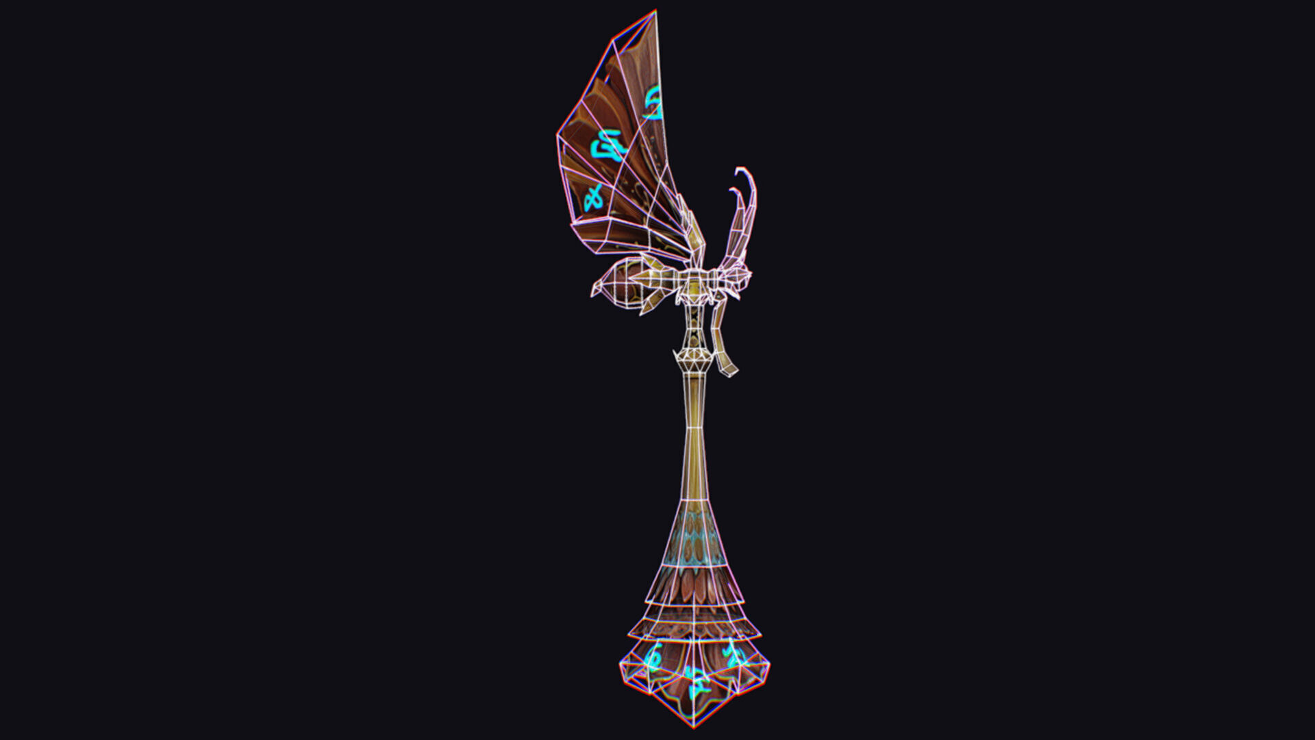 Magic Wand Rod Stick Fairy Staff Scepter Inventory Item Ritual Low-poly 3D model_15