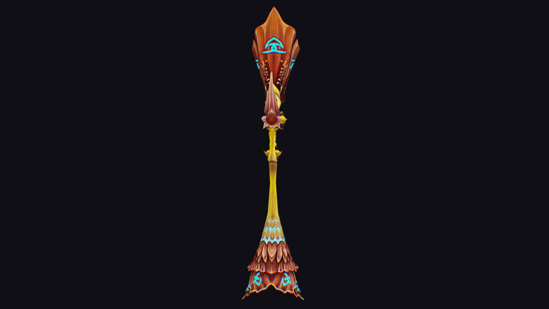 Magic Wand Rod Stick Fairy Staff Scepter Inventory Item Ritual Low-poly 3D model_4