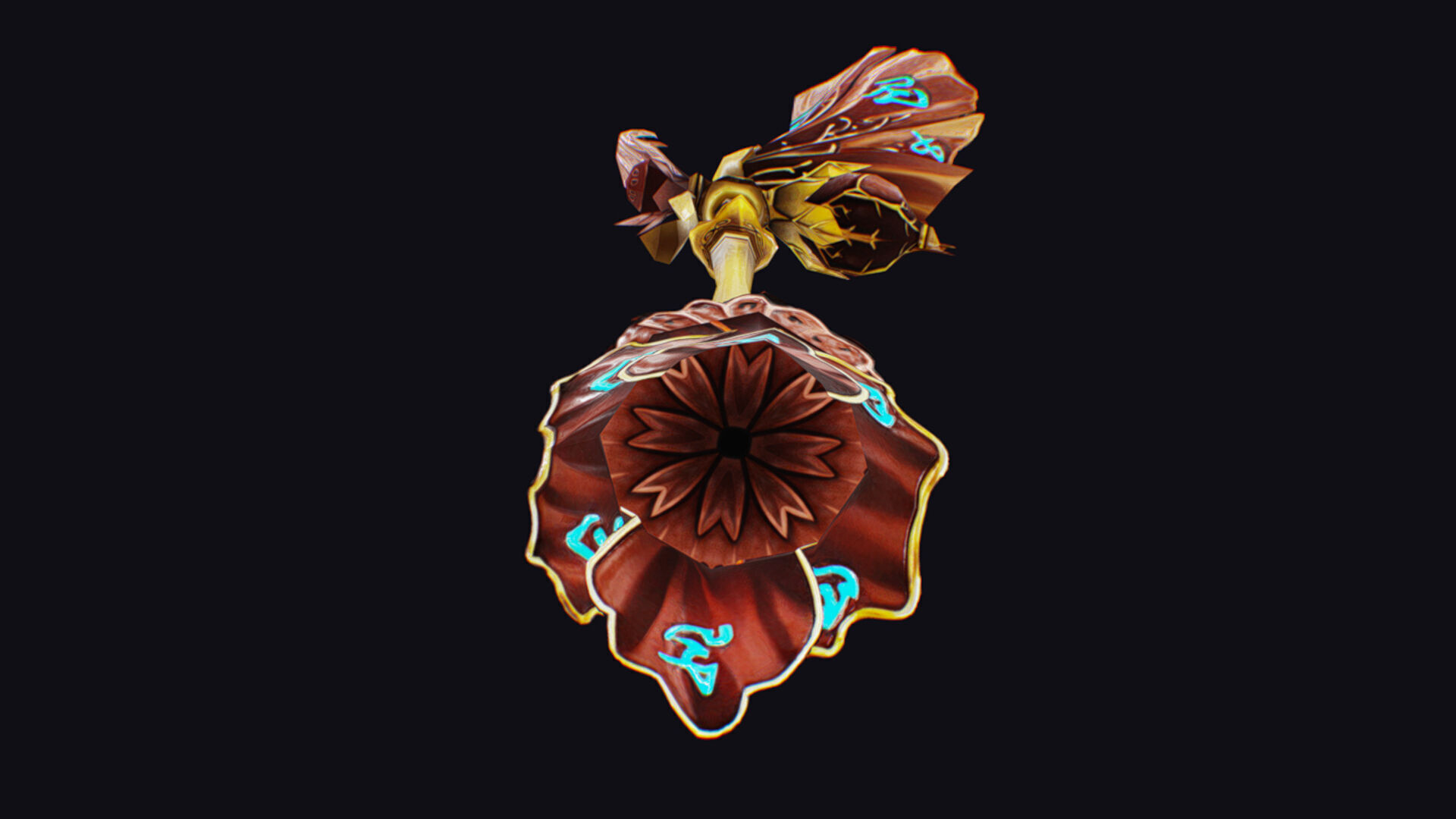 Magic Wand Rod Stick Fairy Staff Scepter Inventory Item Ritual Low-poly 3D model_14