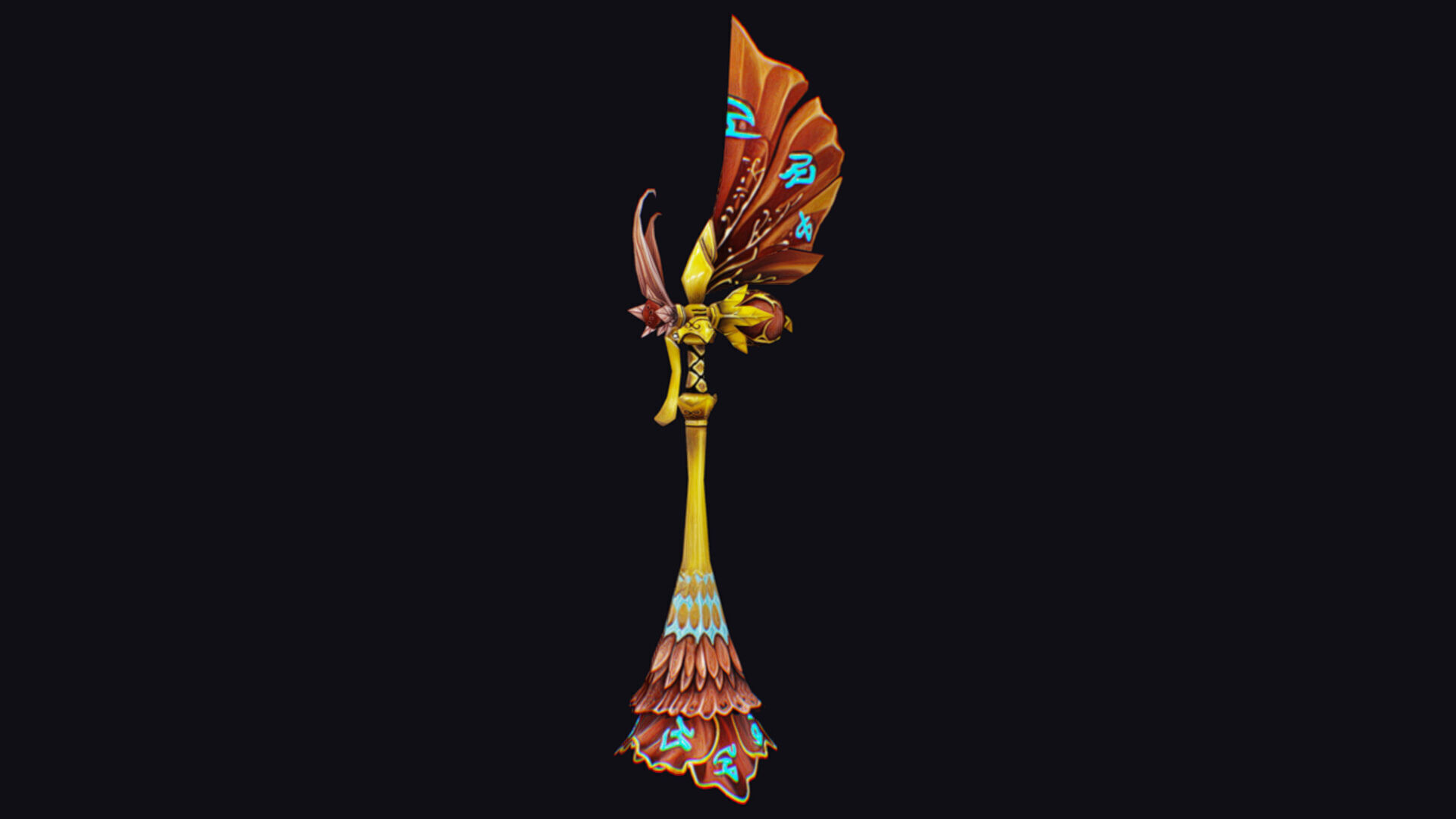 Magic Wand Rod Stick Fairy Staff Scepter Inventory Item Ritual Low-poly 3D model_5