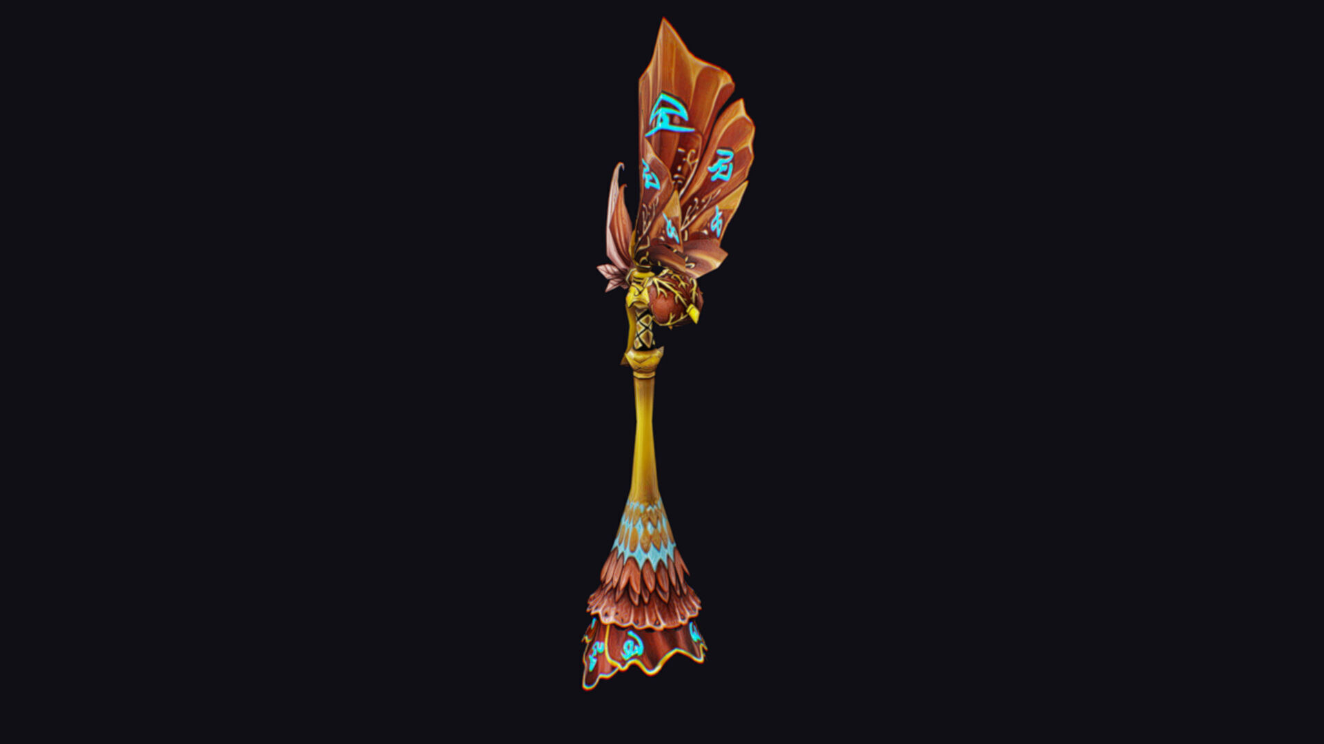 Magic Wand Rod Stick Fairy Staff Scepter Inventory Item Ritual Low-poly 3D model_8