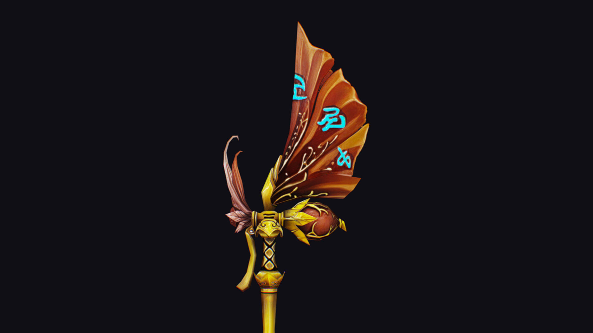 Magic Wand Rod Stick Fairy Staff Scepter Inventory Item Ritual Low-poly 3D model_12