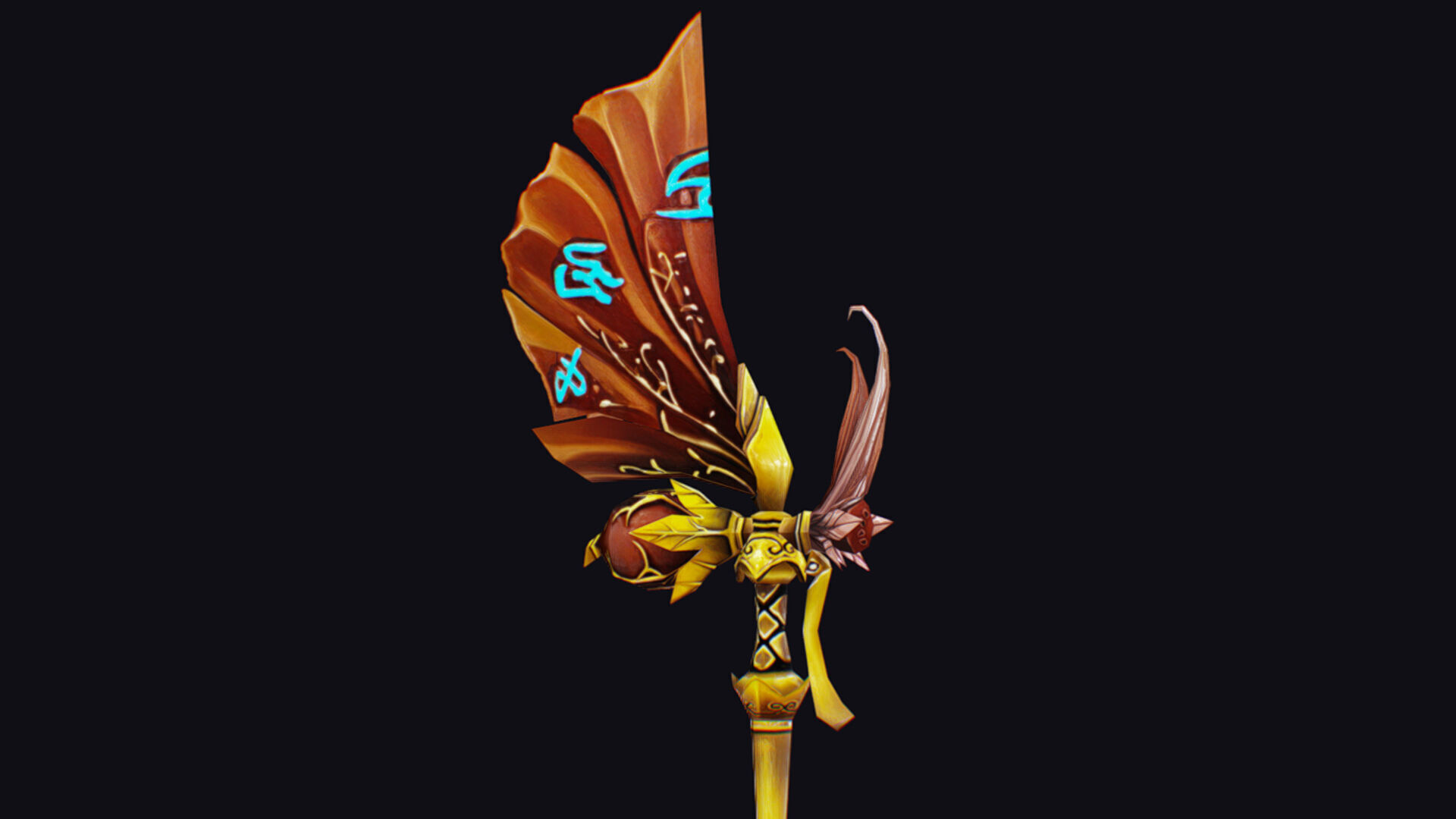 Magic Wand Rod Stick Fairy Staff Scepter Inventory Item Ritual Low-poly 3D model_10
