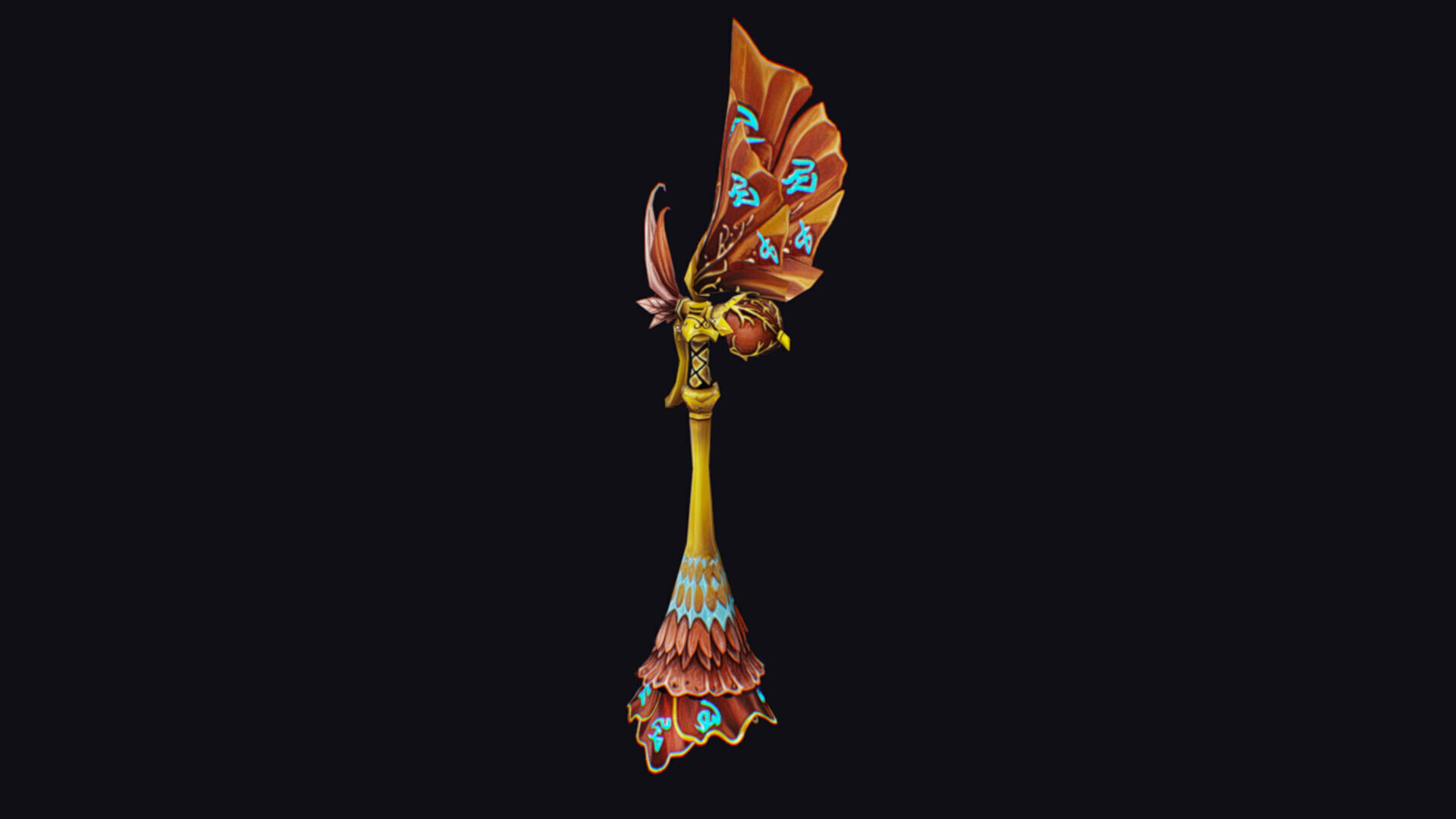 Magic Wand Rod Stick Fairy Staff Scepter Inventory Item Ritual Low-poly 3D model_7
