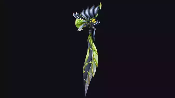 Magic Wand Rod Stick Fairy Staff Scepter Inventory Item Ritual Low-poly 3D model