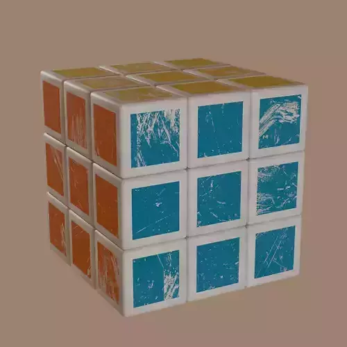 Rubiks Cube - Worn and Used