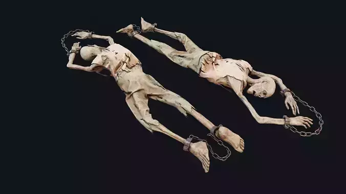 Prisoner corpse 11 Low-poly 3D model