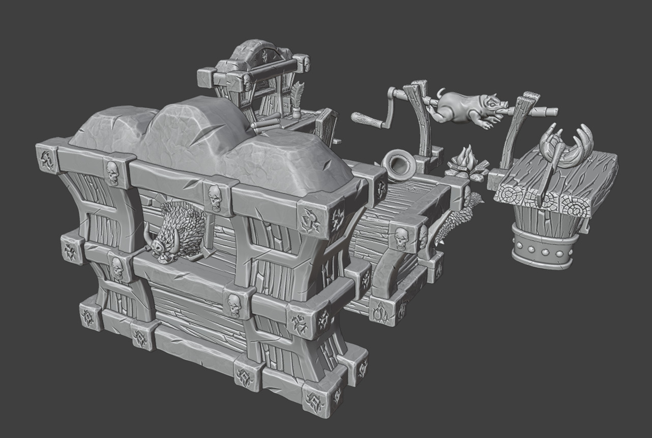 Kitchen and tavern furniture  3D print model_8