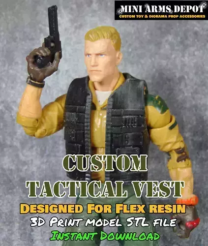 Custom 112 Tactical Harness Vest for GI JOE Classified 3D print model