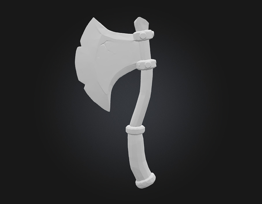 Nordic Battle Axe  Power Forged in Ice and Iron 3D model_5