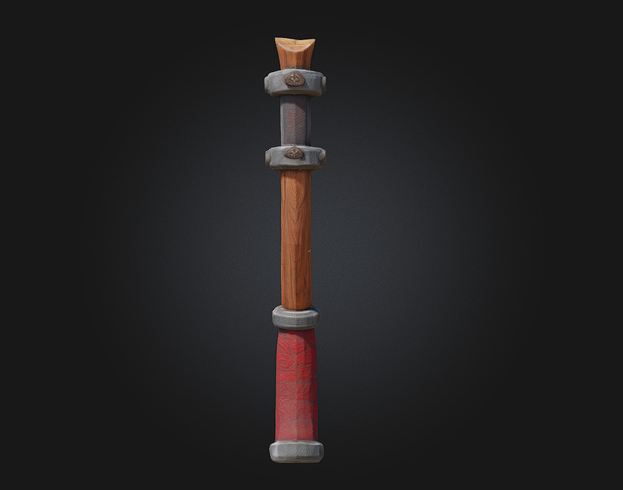 Nordic Battle Axe  Power Forged in Ice and Iron 3D model_3