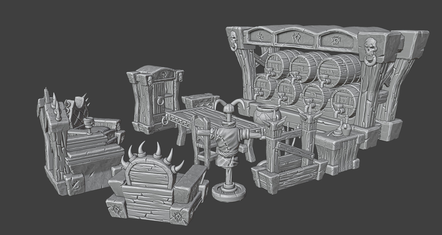 Furniture for the tavern 3D print model_10