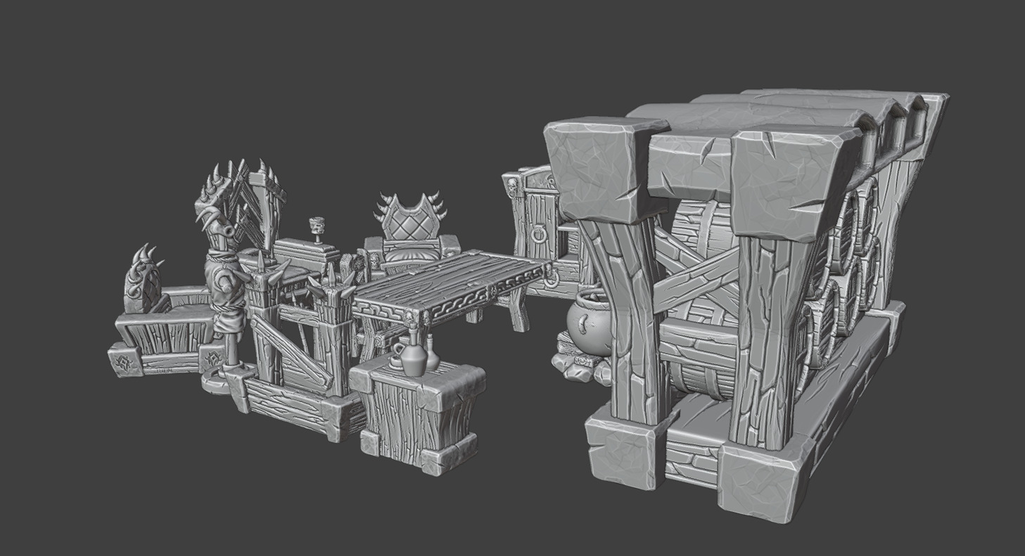 Furniture for the tavern 3D print model_8