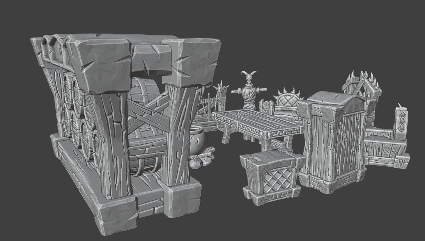 Furniture for the tavern 3D print model_6