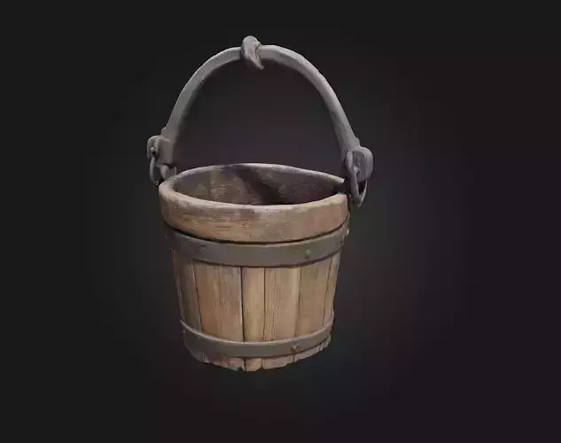 Rustic Wooden Bucket  Timeless Craftsmanship for Every Setting
