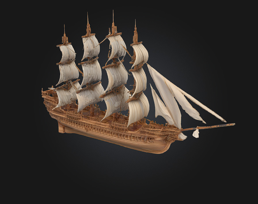 Majestic Voyager  Sail the Seas of Dreams 3D model_1