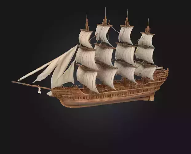 Majestic Voyager  Sail the Seas of Dreams 3D model