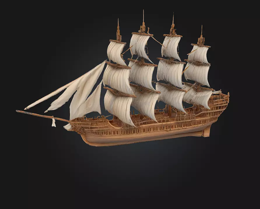 Majestic Voyager  Sail the Seas of Dreams 3D model_0