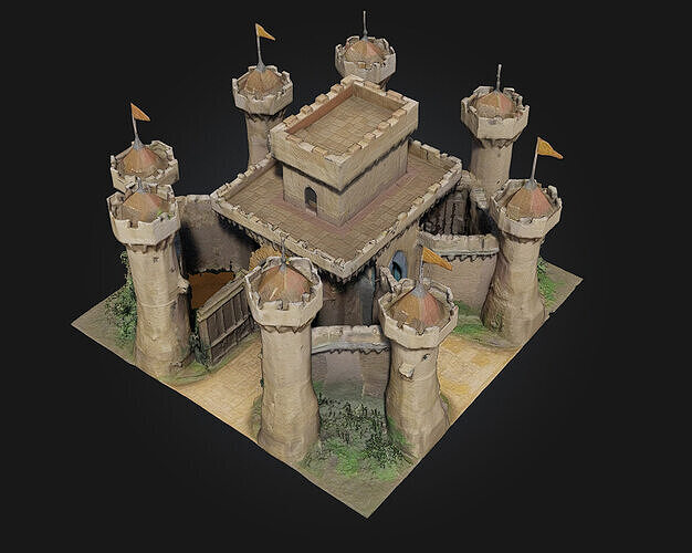 Fortress of Serenity  Stronghold of Peace and Strength 3D model 4