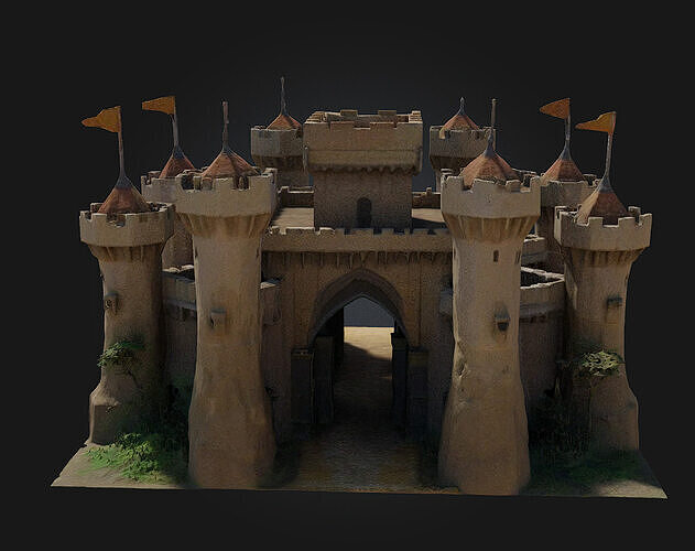 Fortress of Serenity  Stronghold of Peace and Strength 3D model 5