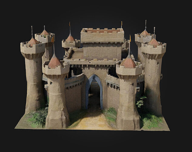 Fortress of Serenity  Stronghold of Peace and Strength 3D model 3