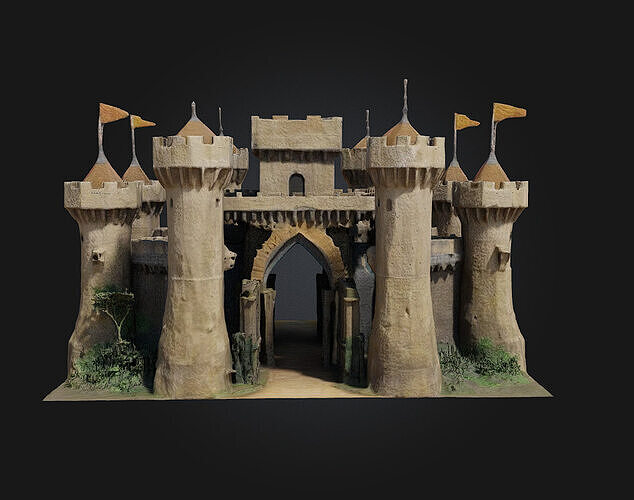 Fortress of Serenity  Stronghold of Peace and Strength 3D model 2