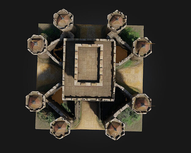 Fortress of Serenity  Stronghold of Peace and Strength 3D model 7
